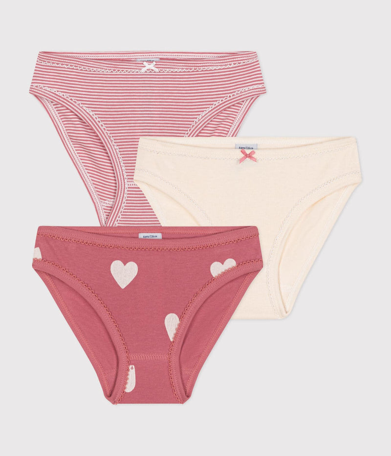 Petit Bateau Set Van 3 Slips Hartjes