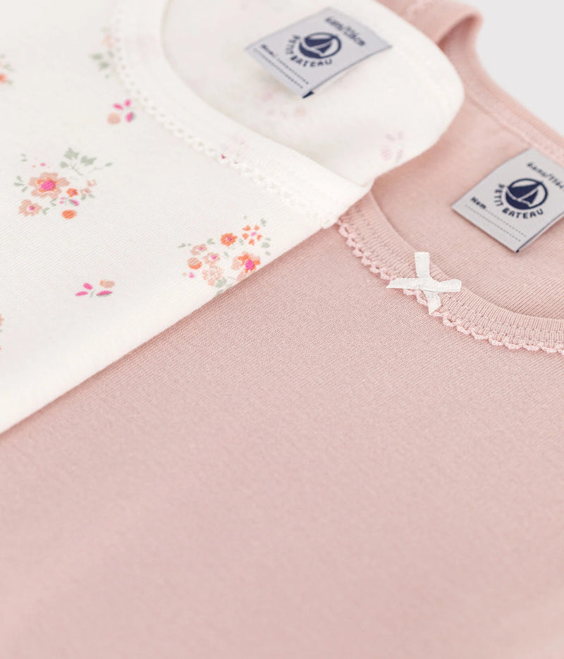 Petit Bateau Set T-shirts Flowers