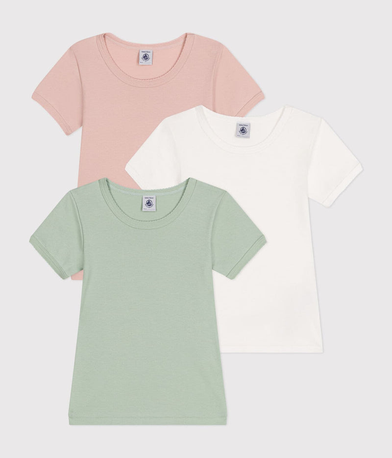 Petit Bateau Set van 3 Effen T-shirts