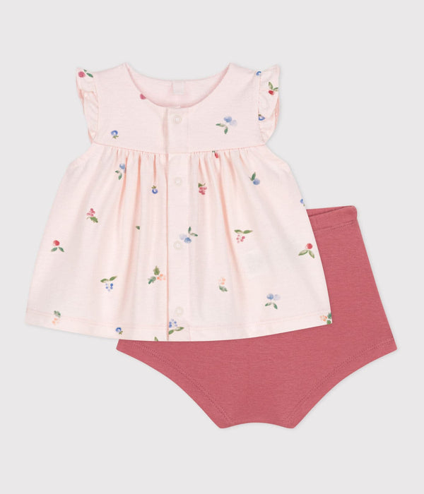 Petit Bateau Tweedelig Katoenen Geboortesetje