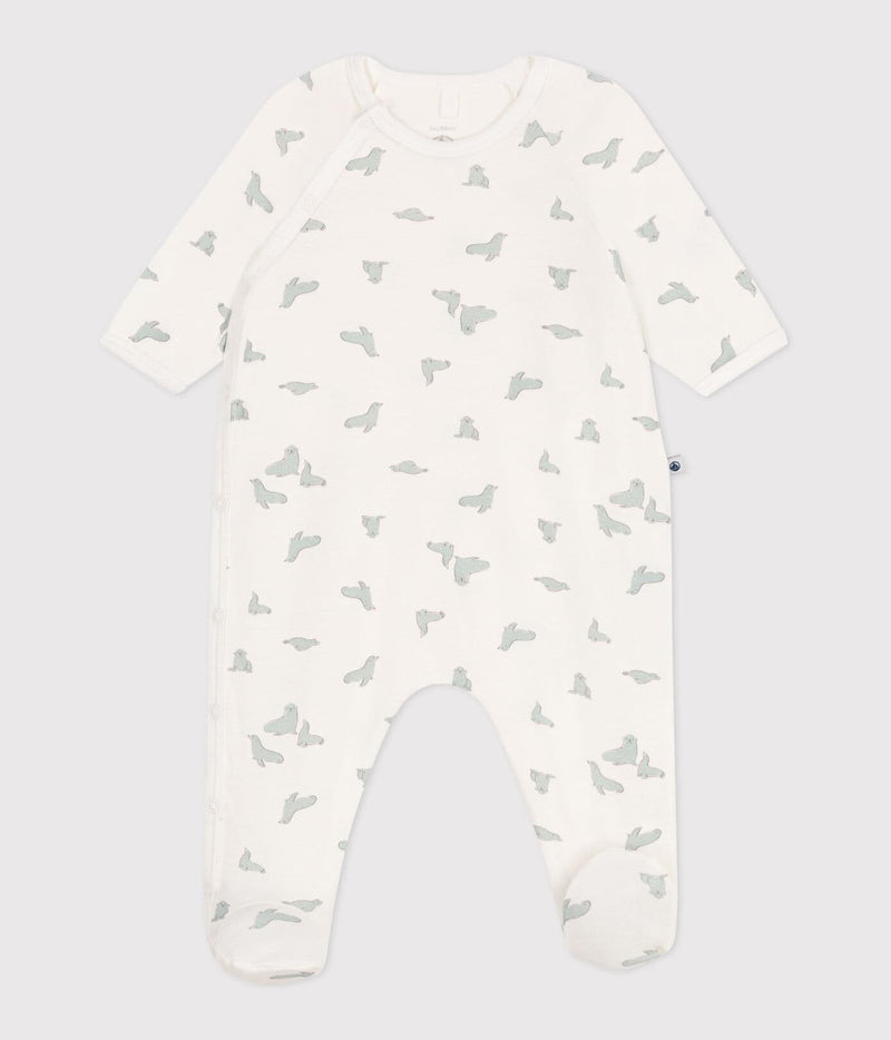 Petit Bateau Katoenen Babypyjama met Zeehondenprint