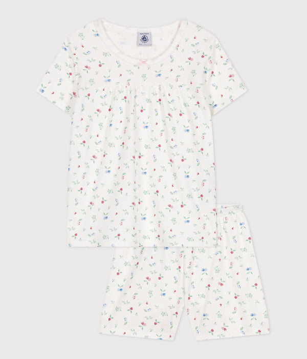 Petit Bateau Katoenen Korte Katoenen Kinderpyjama met vruchtenprint