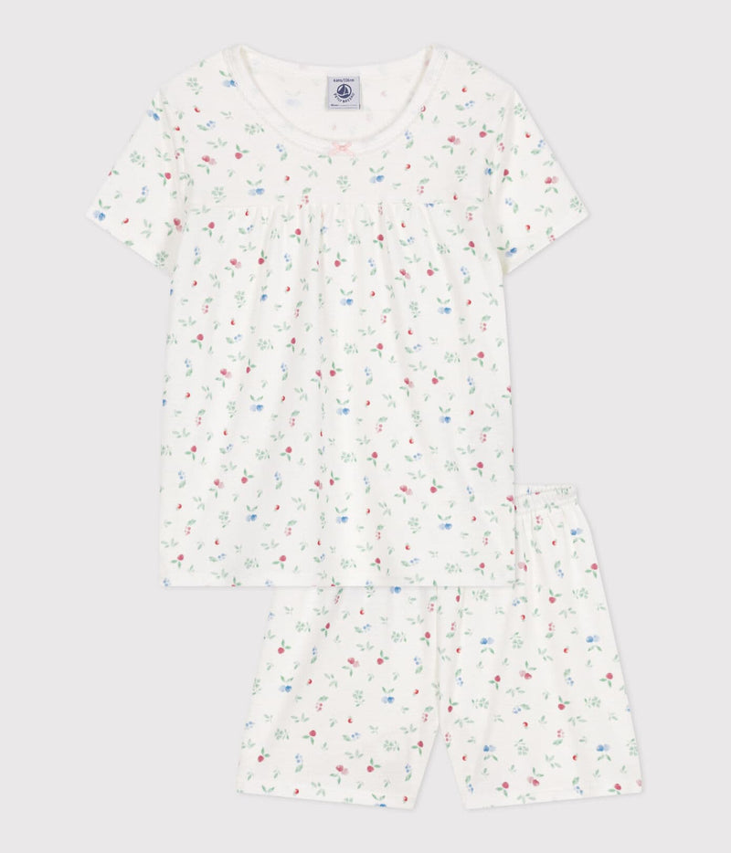 Petit Bateau Katoenen Korte Katoenen Kinderpyjama met vruchtenprint