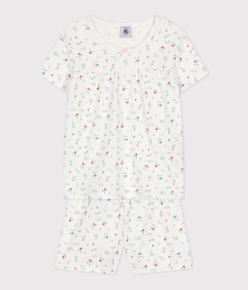 Petit Bateau Katoenen Korte Katoenen Kinderpyjama met vruchtenprint