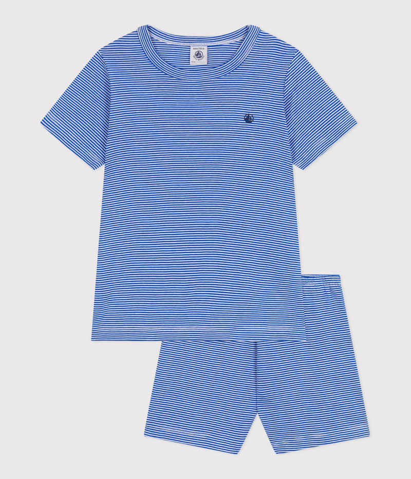 Petit Bateau Korte Katoenen Kinderpyjama met Streepjes