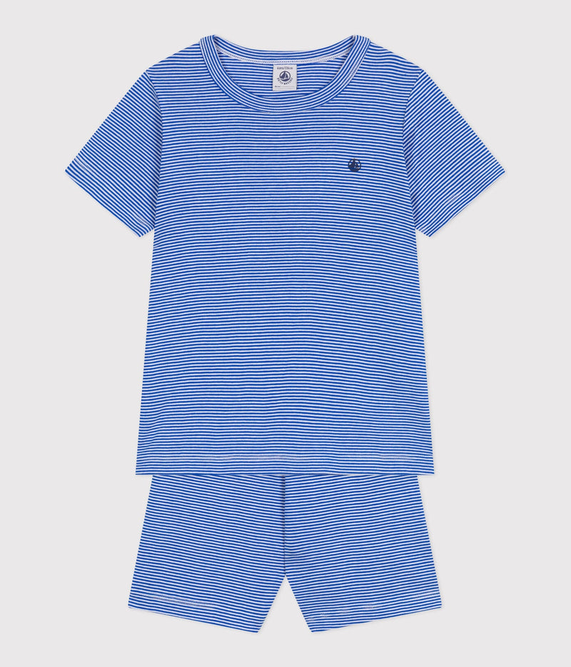 Petit Bateau Korte Katoenen Kinderpyjama met Streepjes