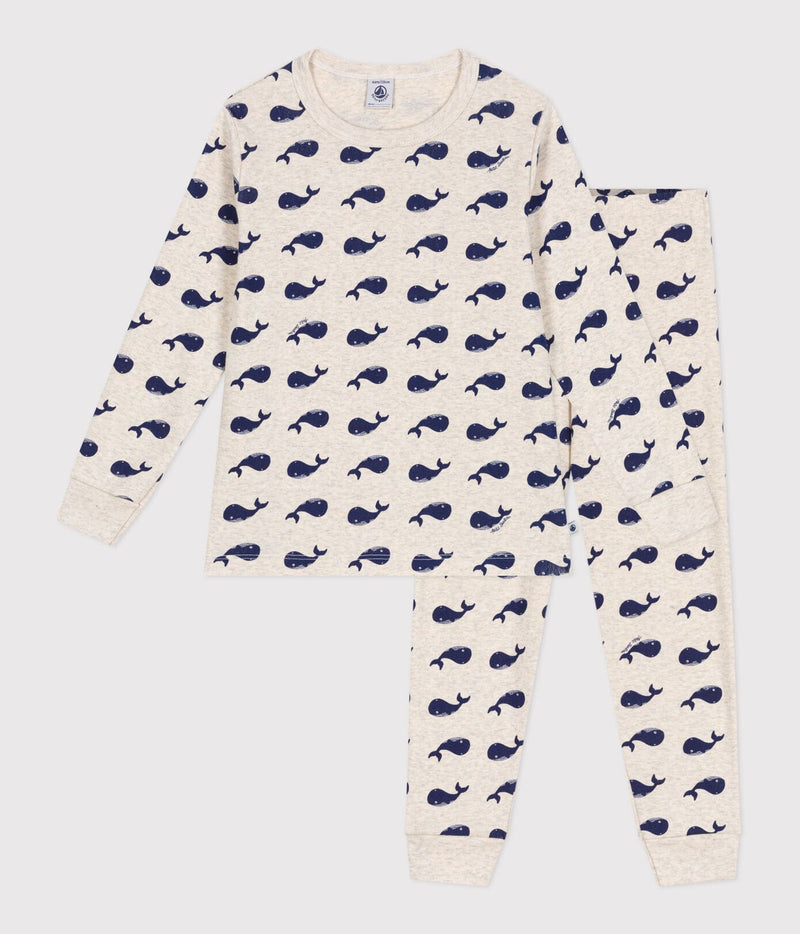 Petit Bateau Katoenen Pyjama met Walvisprint