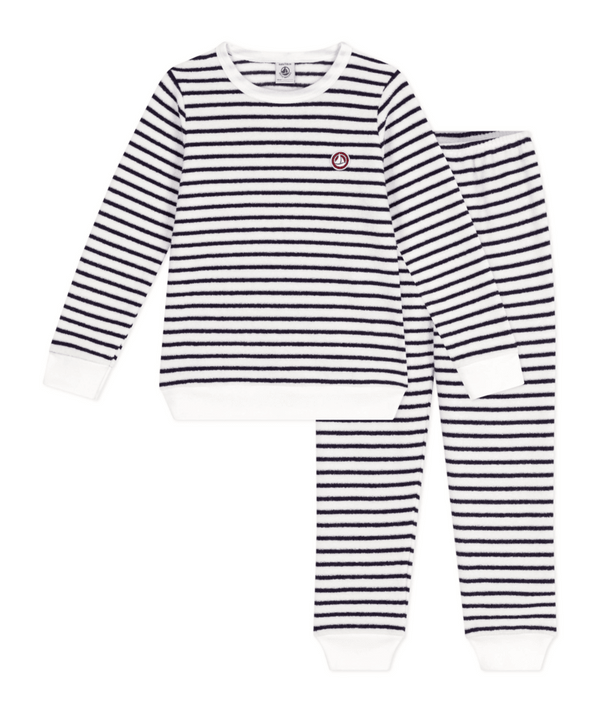 Petit Bateau Pyjama Stripes Milk/Soir
