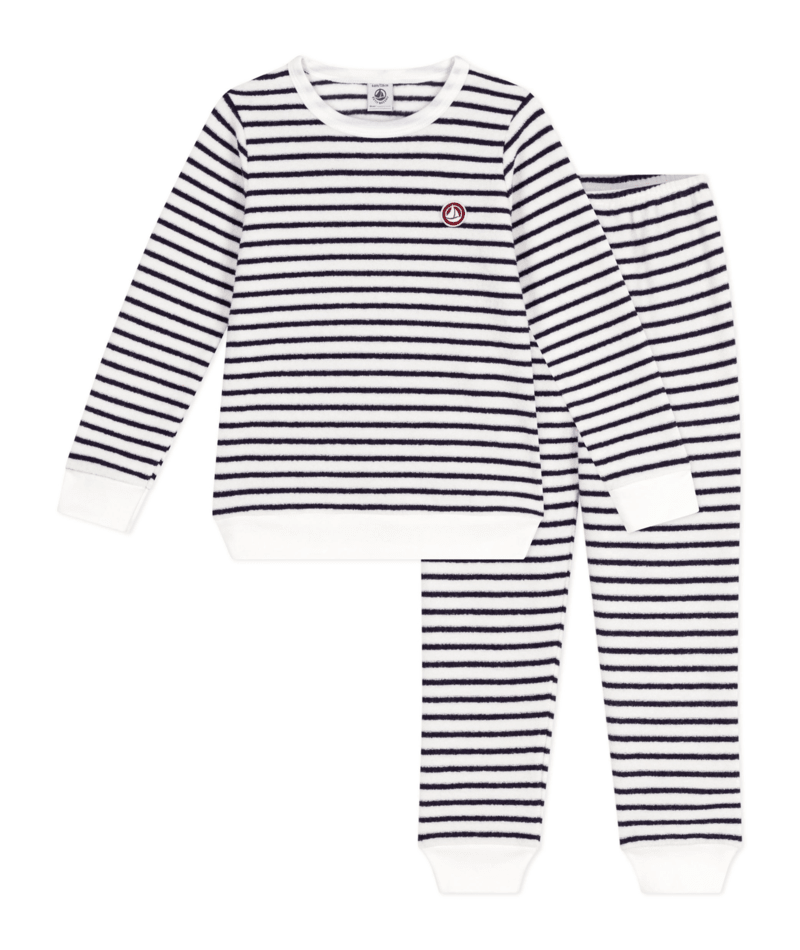 Petit Bateau Pyjama Stripes Milk/Soir