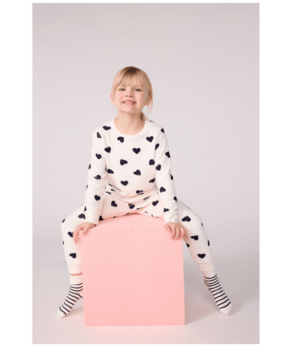 Petit Bateau Pyjama Hearts Milk/Soir