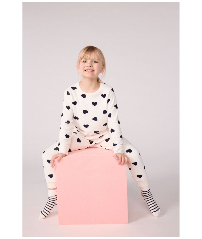 Petit Bateau Pyjama Hearts Milk/Soir