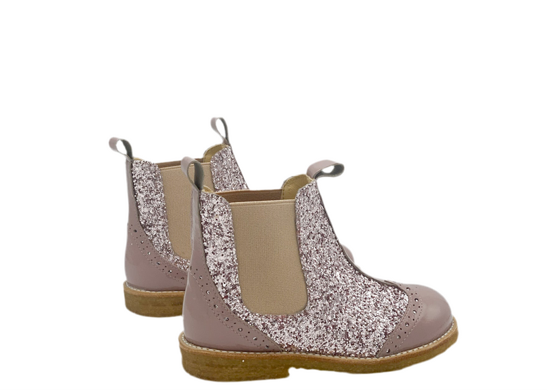 Angulus Chelseaboot Glitter Roze (maat 27-32)