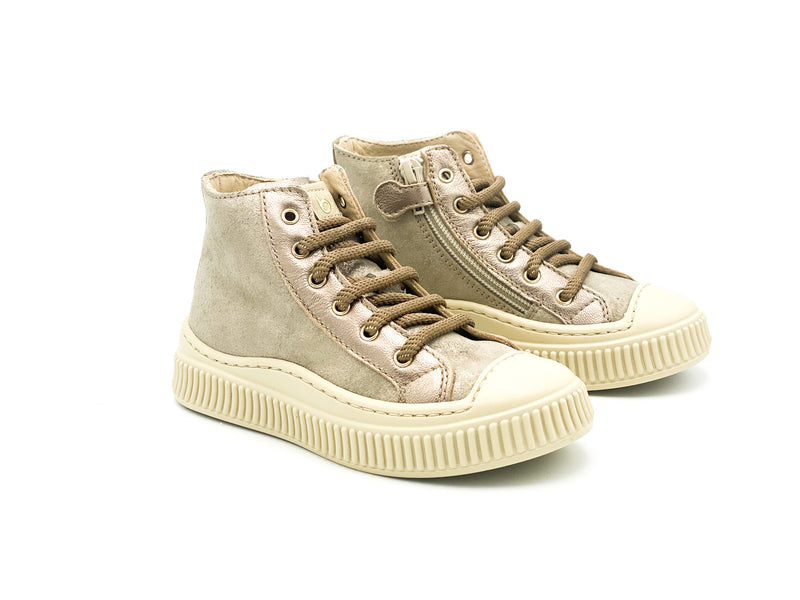 Beberlis Sneaker Glitter Beige (maat 28-34)