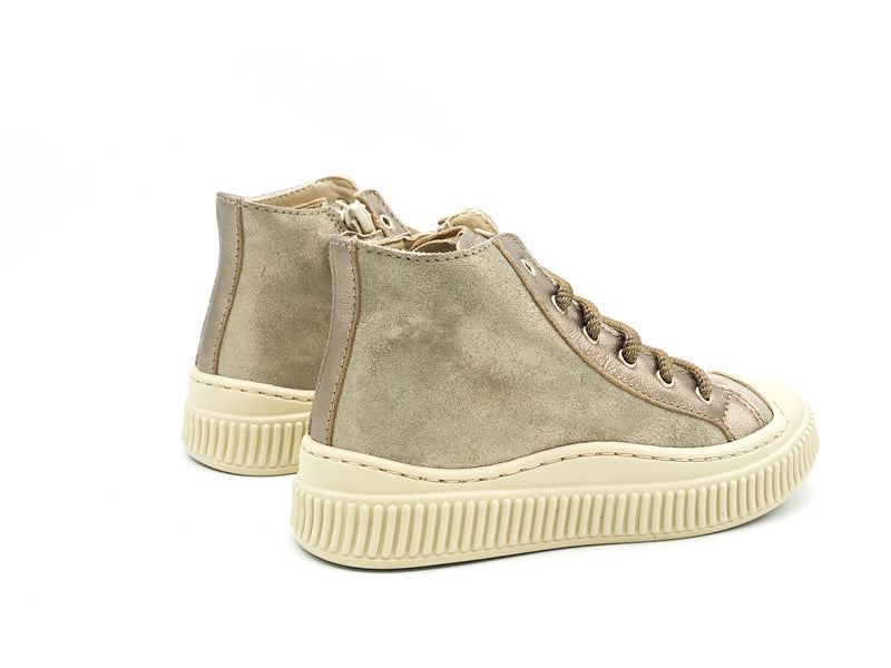 Beberlis Sneaker Glitter Beige (maat 28-34)