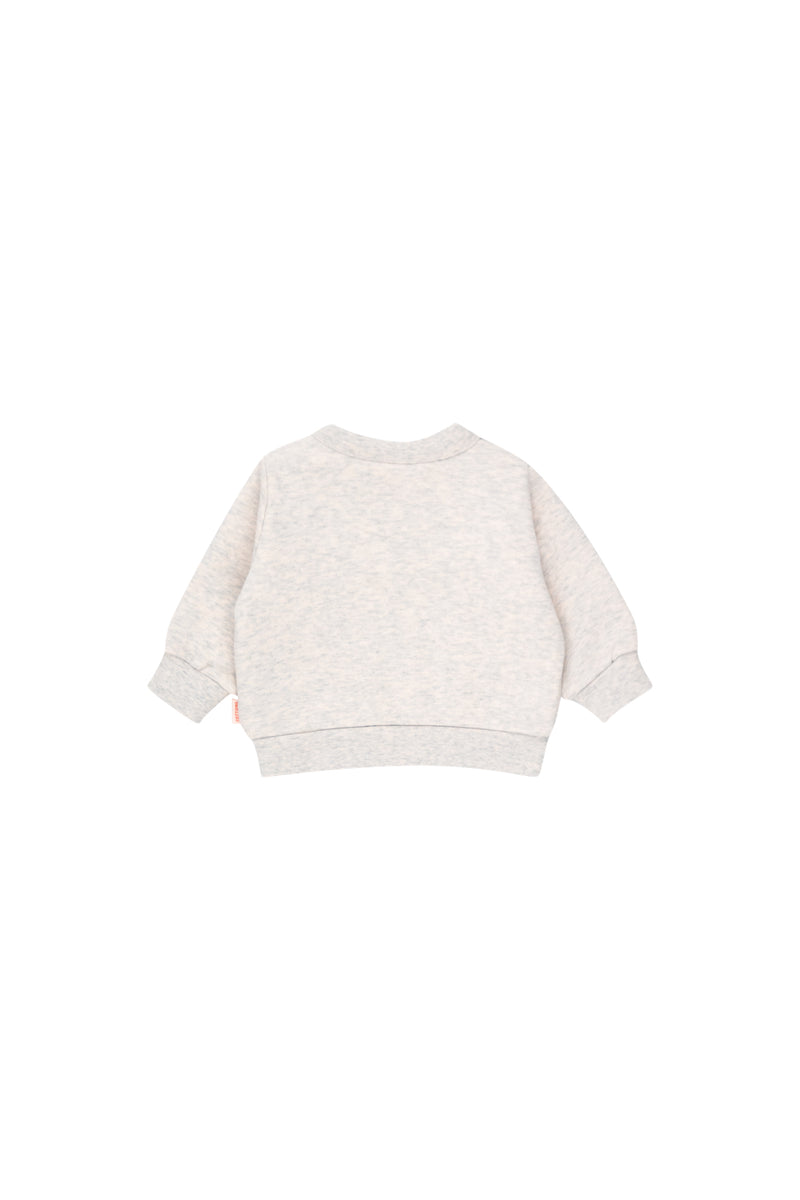 Tiny Cottons Artsy Snail Baby Sweatshirt Light Grey Heather