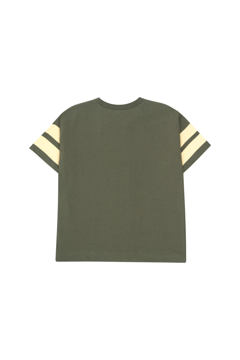 Tiny Cottons Stripes Tee Khaki