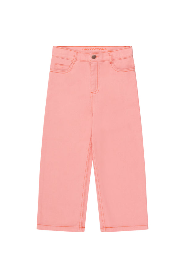 Tiny Cottons Straight Contrast Jeans Peach