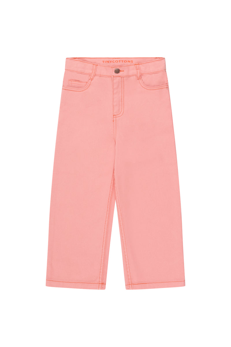 Tiny Cottons Straight Contrast Jeans Peach