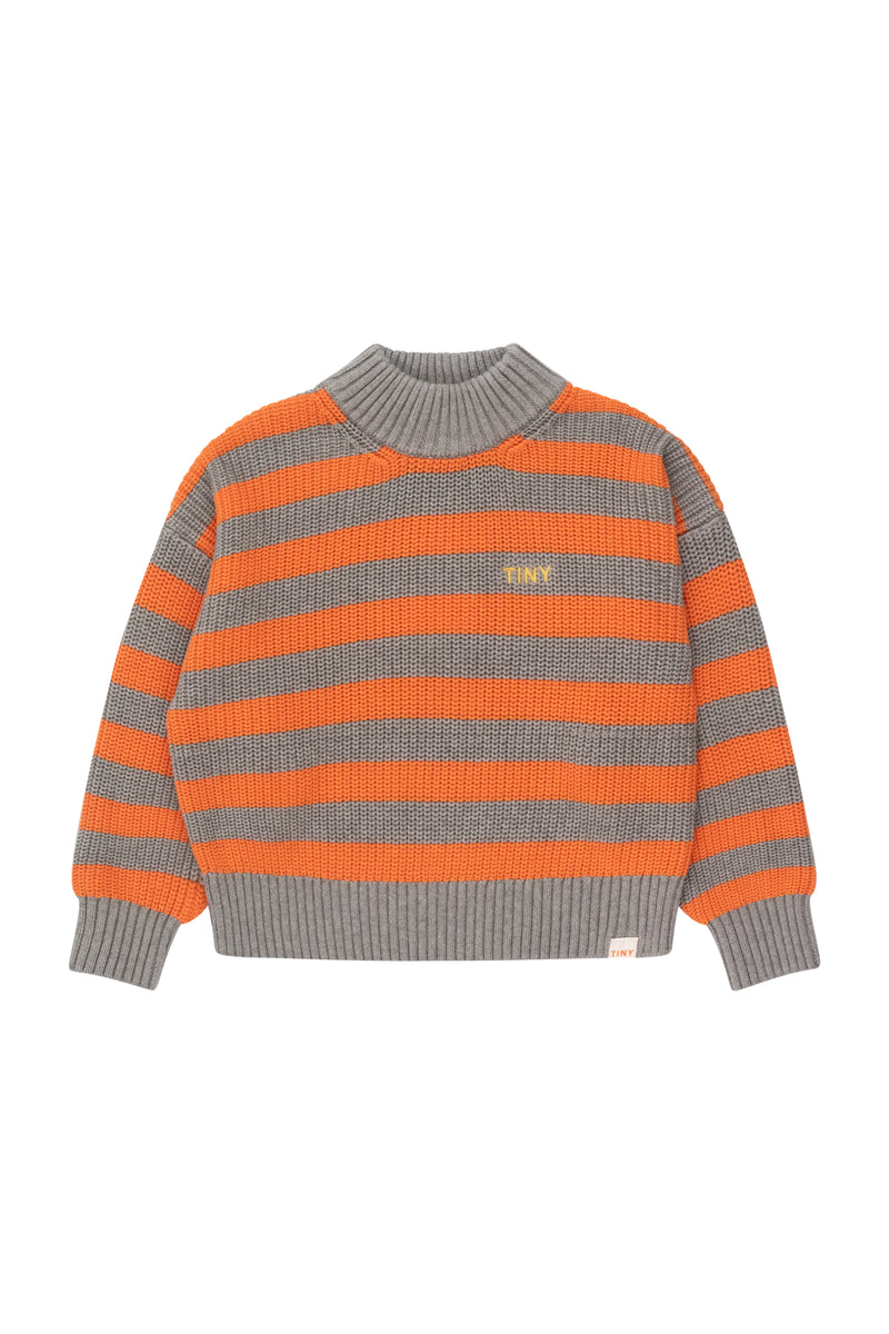 Tiny Cottons Stripes Mockneck Sweater