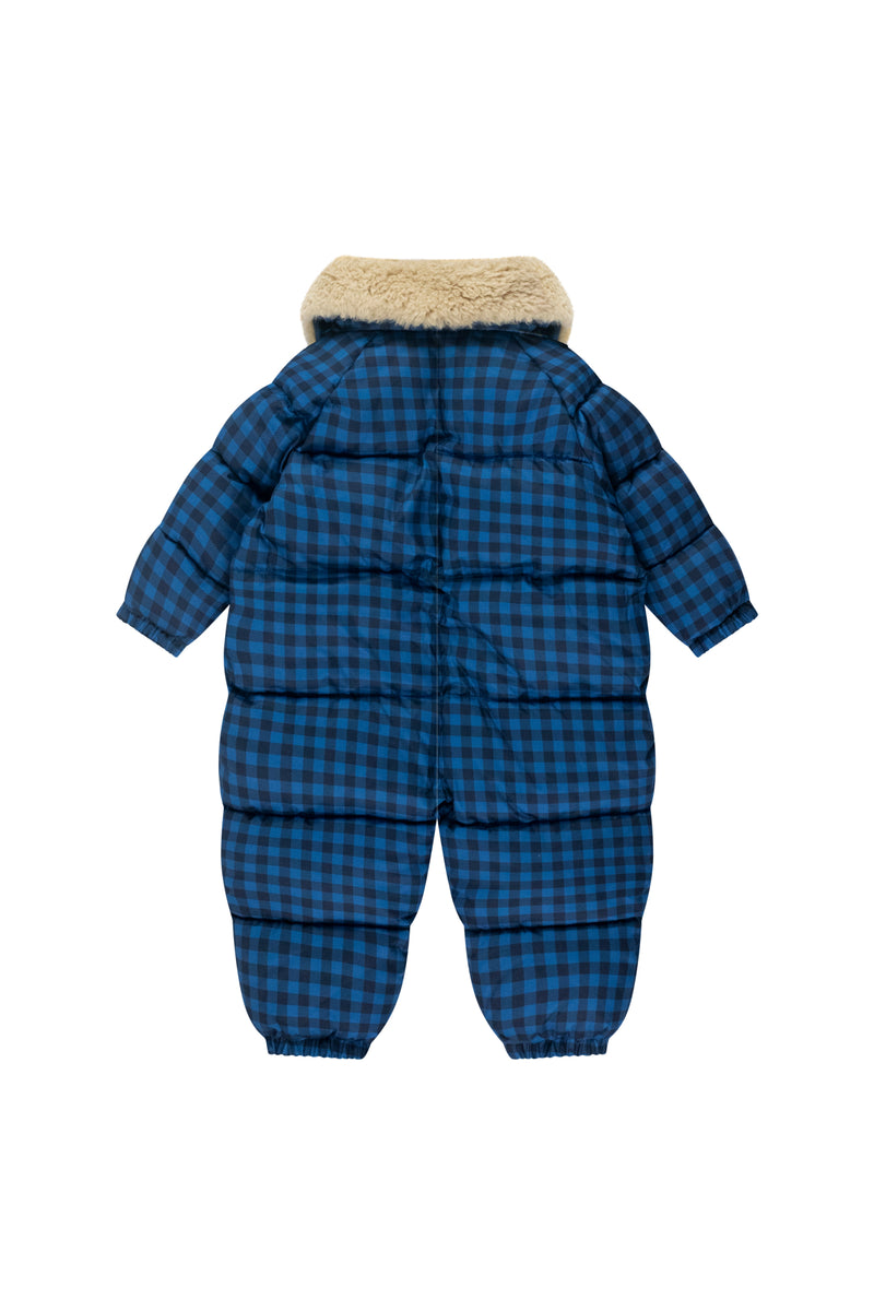 Tiny Cottons Vichy Padded Overall Navy