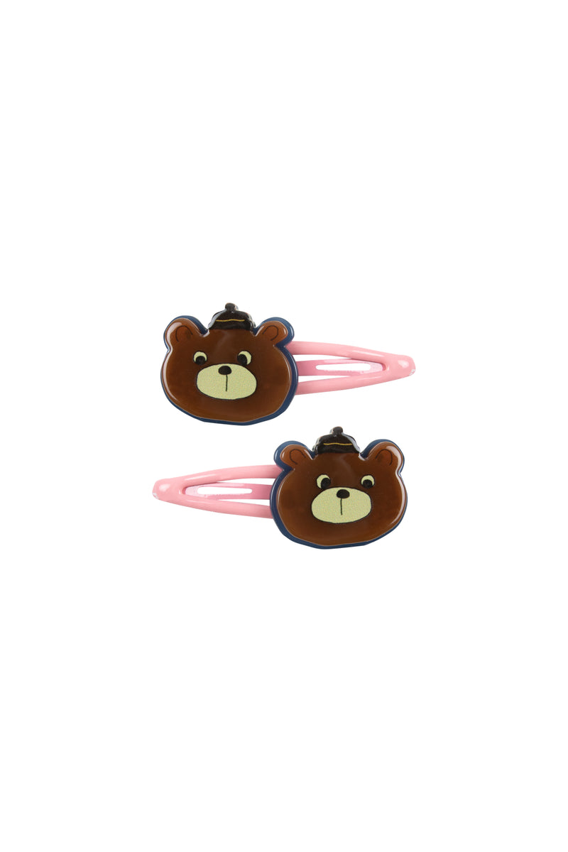 Tiny Cottons Bears Hair Clips Set Brown