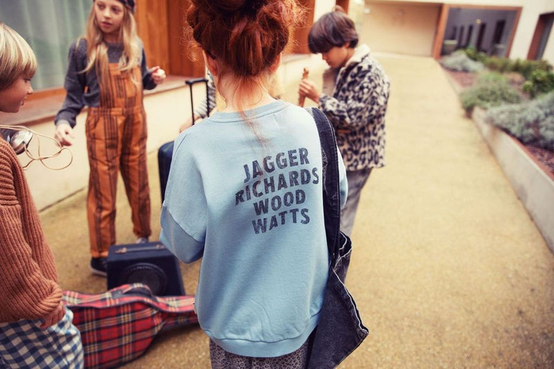 PiuPiuchick Sweatshirt Blue w/ "Rock stars" Print