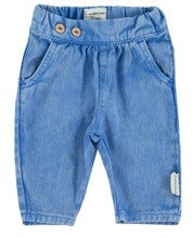 PiuPiuchick Baby Trousers Washed Navy Blue