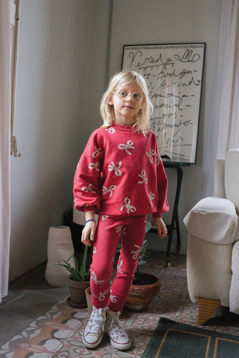 Lötiekids Bows Red Sweatshirt