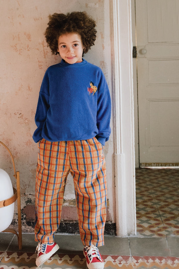 Lötiekids Checked Cord Wide Pants Toasted