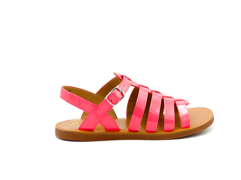 Pom d'api Sandaal Neon Pink Lak (maat 31-36)