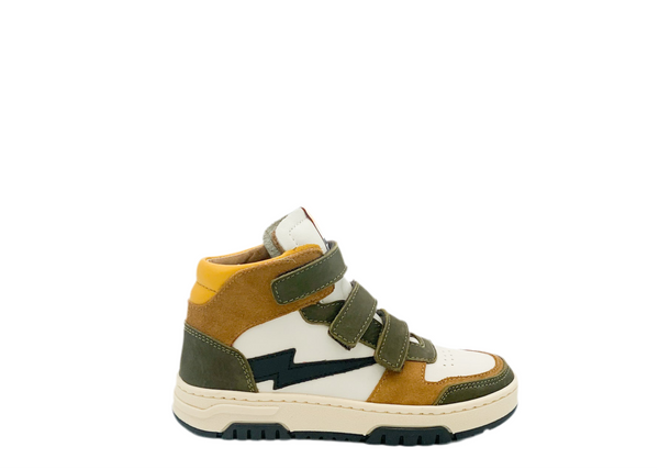 Poldino White Khaki Basketter (maat 29-36)