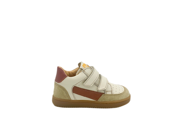 Ocra Basketter Wit Cognac (maat 19-27)