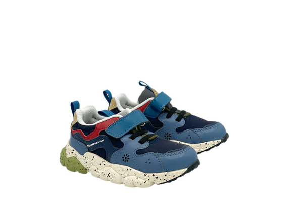 Flower Mountain Blue Navy Rekveters (maat 26-36)