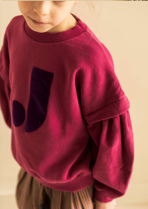 Jenest Balloon Sweater Cherry Bordeaux