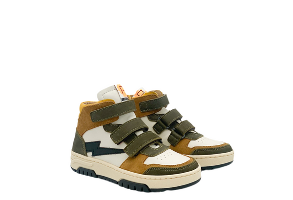 Poldino White Khaki Basketter (maat 29-36)