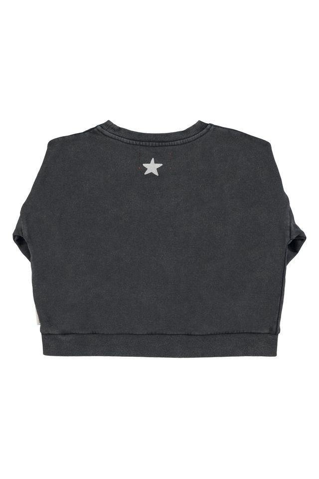 PiuPiuchick Sweatshirt Faded Black w/ "Jimi Hendrix" Print