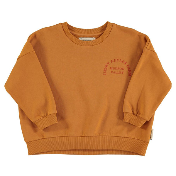 PiuPiuchick Sweatshirt Camel/Jimmy Apples Farm Print