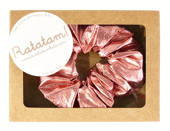 Ratatam Metallic Scrunchy Pink