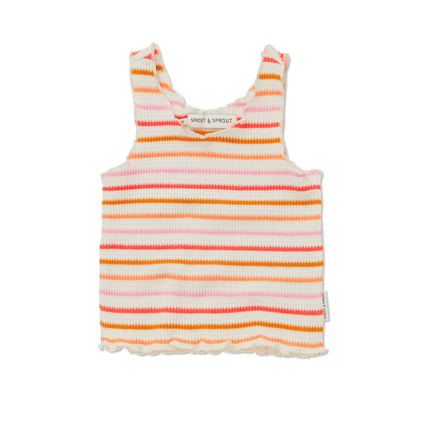 Sproet & Sprout Cropped Singlet Waffle Stripes