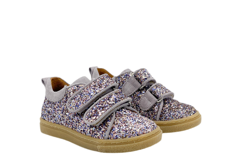 Angulus Glitter Velcro Sneaker Lilac (maat 25-30)