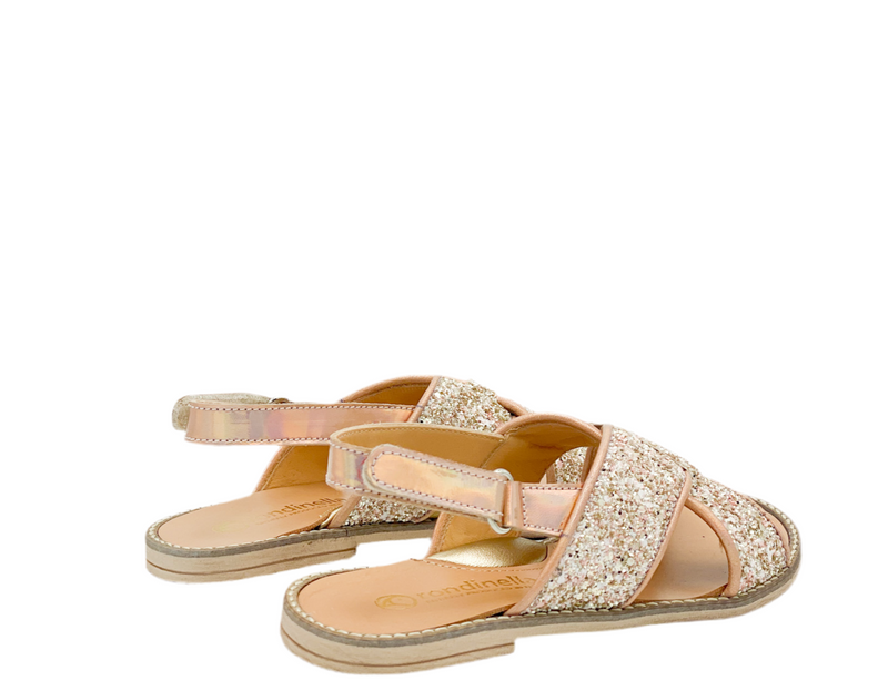 Rondinella Glitter Cross - Over Sandaal (maat 28-35)