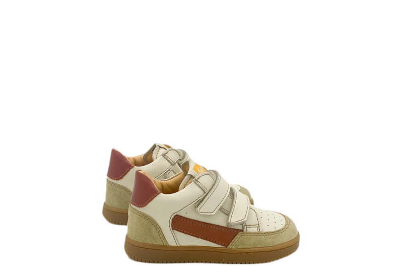 Ocra Basketter Wit Cognac (maat 19-27)
