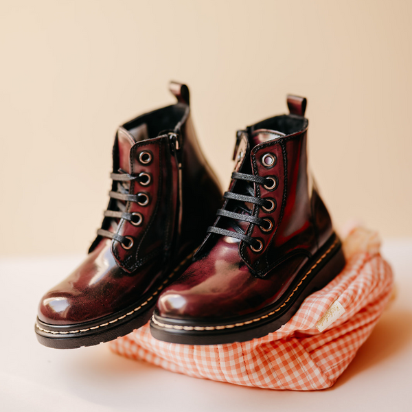 Confetti Bordeaux Lak Bottine (maat 26-30)