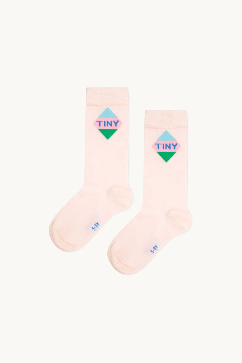 Tiny Cottons Tiny Diamond Medium Socks Soft Pink