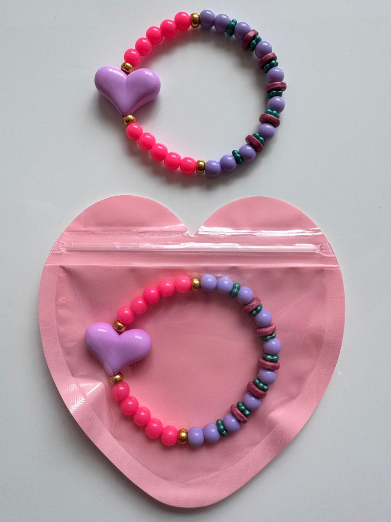 ByMelo Armbandje Paars Hart