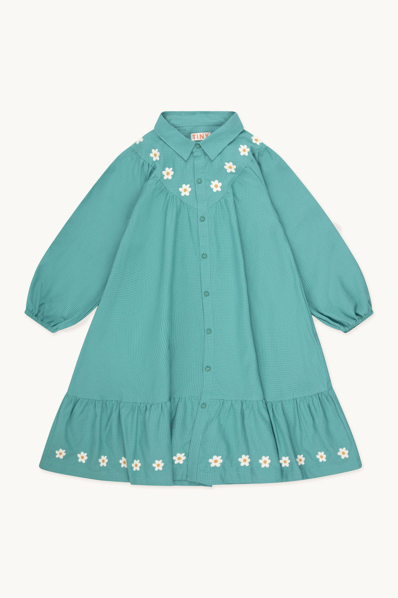 Tiny Cottons Daisies Dress Dark Emerald