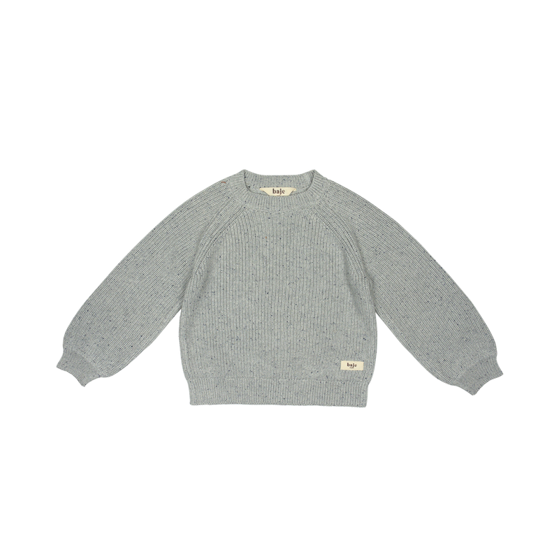 Baje Harrow Knit Pullover Light Grey Melange Nappy