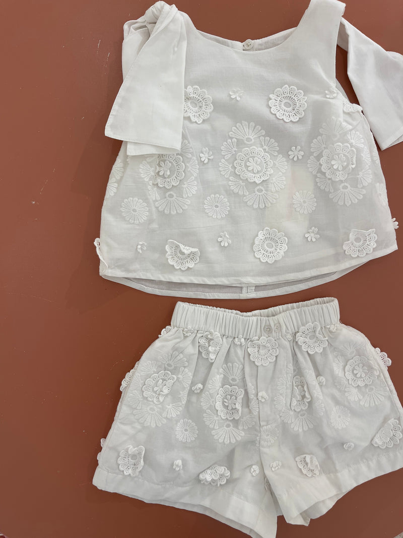 Simple Kids Curl Top Hemla White