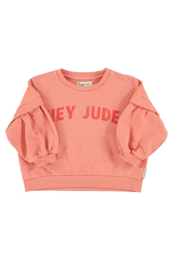 PiuPiuchick Sweatshirt Pink w/ "Hey jude" Print