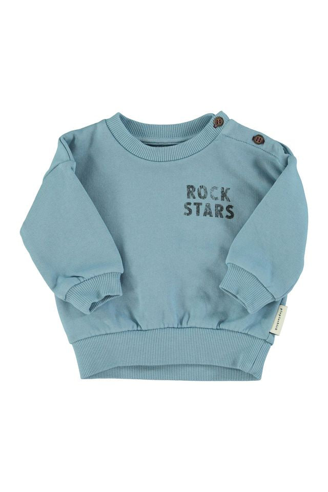 PiuPiuchick Sweatshirt Blue w/ "Rock stars" Print
